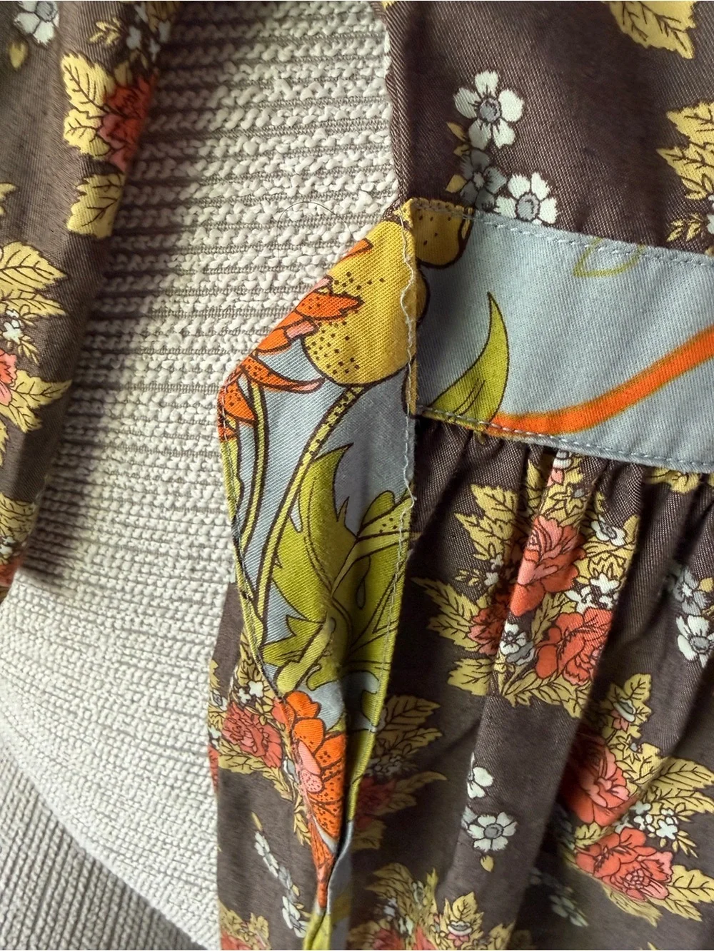 Matilda Jane Brown Floral Girls Matching Set with Yellow Accents